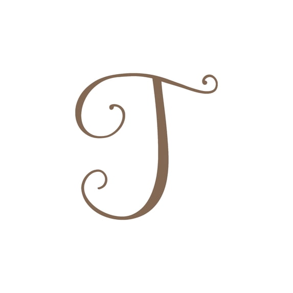 Precision Metal Art INITIAL-T-24BRZ 24 in. Initial Monogram Letter T Steel Laser Cut Wall Art in Bronze