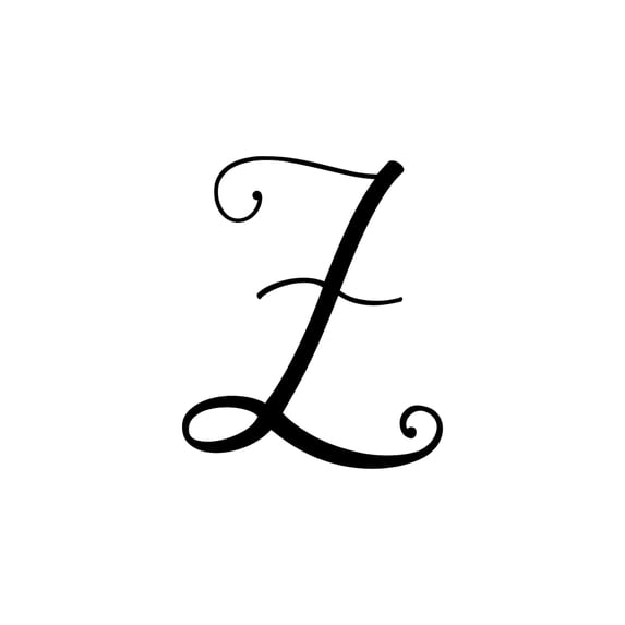 Precision Metal Art INITIAL-Z-24BLK 24 in. Initial Monogram Letter Z Steel Laser Cut Wall Art in Matte Black