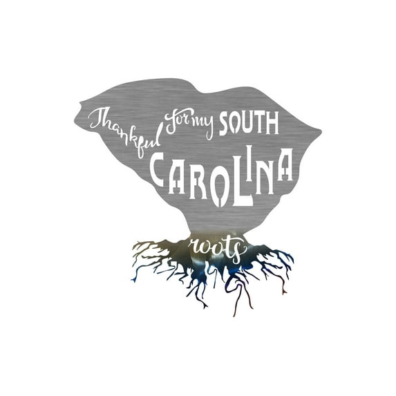 Precision Metal Art South Carolina Roots Steel Laser Cut Wall Art-Finish:Heat Treated,Size:36"