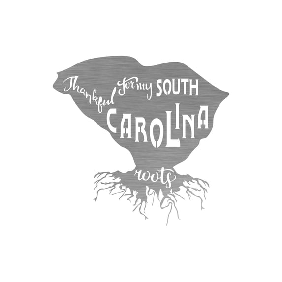 Precision Metal Art SOUTHCAROLINAROOTS-36SS 36 in. State South Carolina Roots Steel Laser Cut Wall Art in Shiny Natural Steel