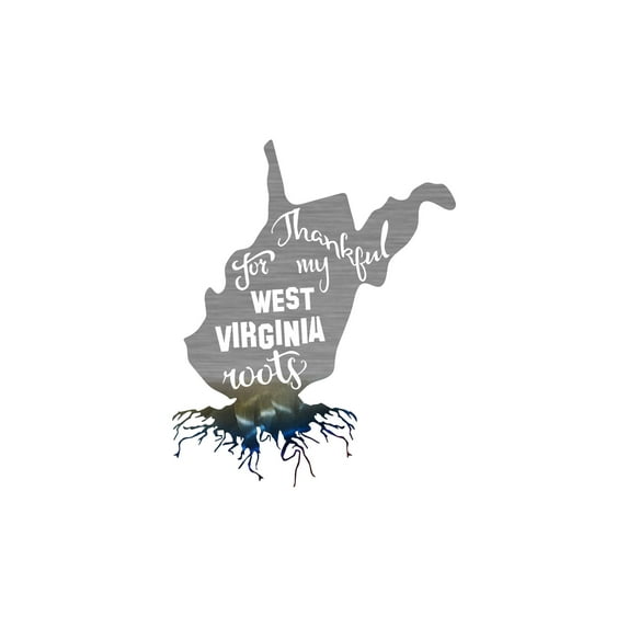 Precision Metal Art WESTWEST VIRGINIA Roots Steel Laser Cut Wall Art-Finish:Heat Treated,Size:18"