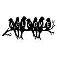 thumbnail image 1 of Precision Metal Art WELCOMEBIRDS-18BLK 18 in. Wildlife Welcome Birds Steel Laser Cut Wall Art Sign in Matte Black, 1 of 1