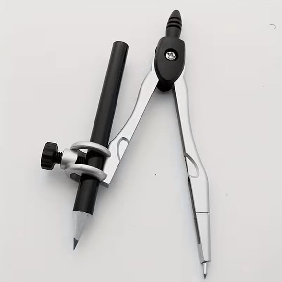 Precision Metal Compass for Geometry Durable Locking Drawing Tool Compatible with Doloha Pens, Pencils, and Markers Up to 1cm Diameter