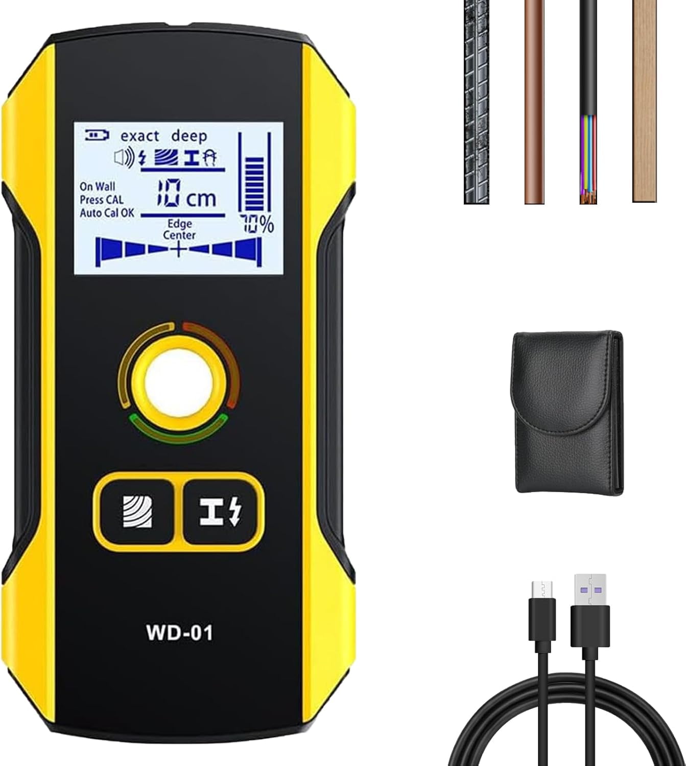 Precision Metal Detector Wall Scanner with Positioning Hole, Wall Detector Scanner, Wall Detector Scanner 3 En 1, Wall Scanner, Wire and Water Pipe Stud Finder