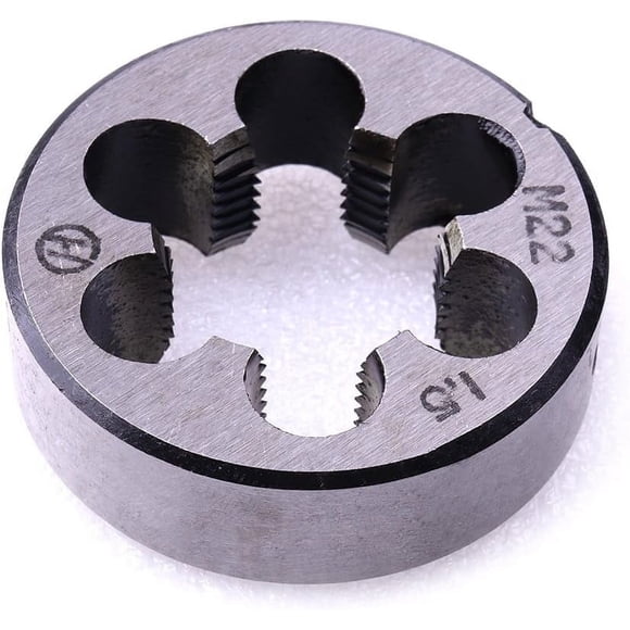 Precision Metric Thread Die, M22 X 1.5mm, Premium HSS Alloy Steel, Ideal For External Thread Repair And Creation