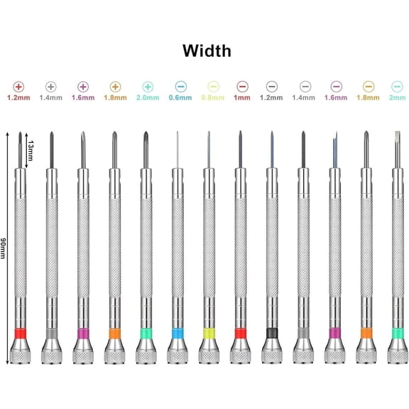 Precision Micro Screwdriver Set 13 Pieces 0.6-2 Mm Small Watch Screwdriver Kit