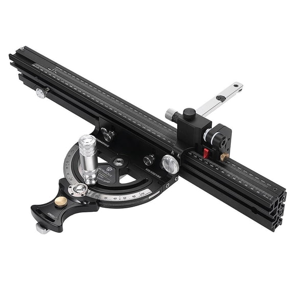 Precision Miter Gauge For Table Saw With Extended Fence And 0.02mm Micro Adjustable Flip Stop Router Table Precision Angle Setting