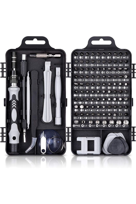 Precision Multi Screwdriver Set, 115 in 1 Professional Electronic Repair Tool Kit With Magnetic Screwdriver Bits For PC, iPhone, Tablet, Watch, Includes Ergonomic Non-Slip Handle,