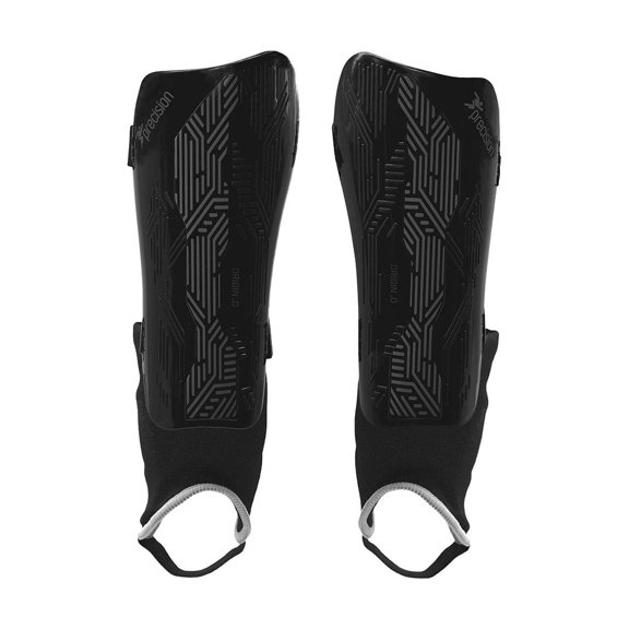 Precision Origin Shin & Ankle Soccer Guard Shinpad Black/Grey - L