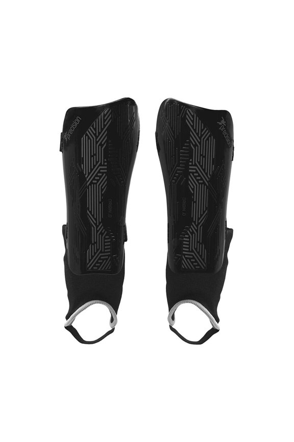 Precision Origin Shin & Ankle Soccer Guard Shinpad Black/Grey - S