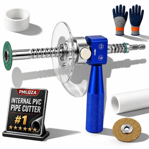 Precision PVC Internal Pipe Cutter Inside Tool to Set Cutting Position Precisely with Adjustable Depth Control, Plumbing Repair Kit Makes Clean Flush Trimming Easier
