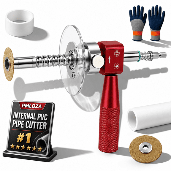 Precision PVC Internal Pipe Cutter Inside Tool to Set Cutting Position Precisely with Adjustable Depth Control, Plumbing Repair Kit Makes Clean Flush Trimming Easier