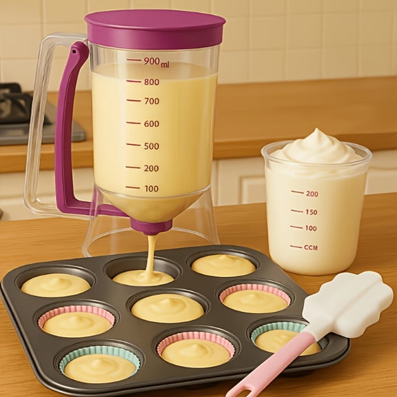 Precision Pour Zero Error Pancake Batter Dispenser Household Baking Tool for All Batters Ideal Halloween Christmas Dinner Party Gift