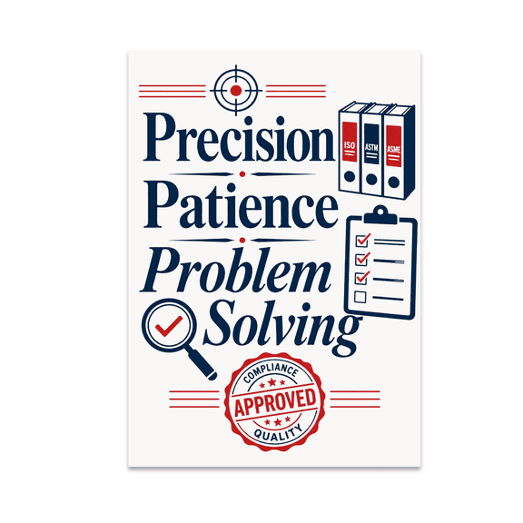 Precision Patience Problem Solving Poster - Office Decor - 13x19 Poster Print