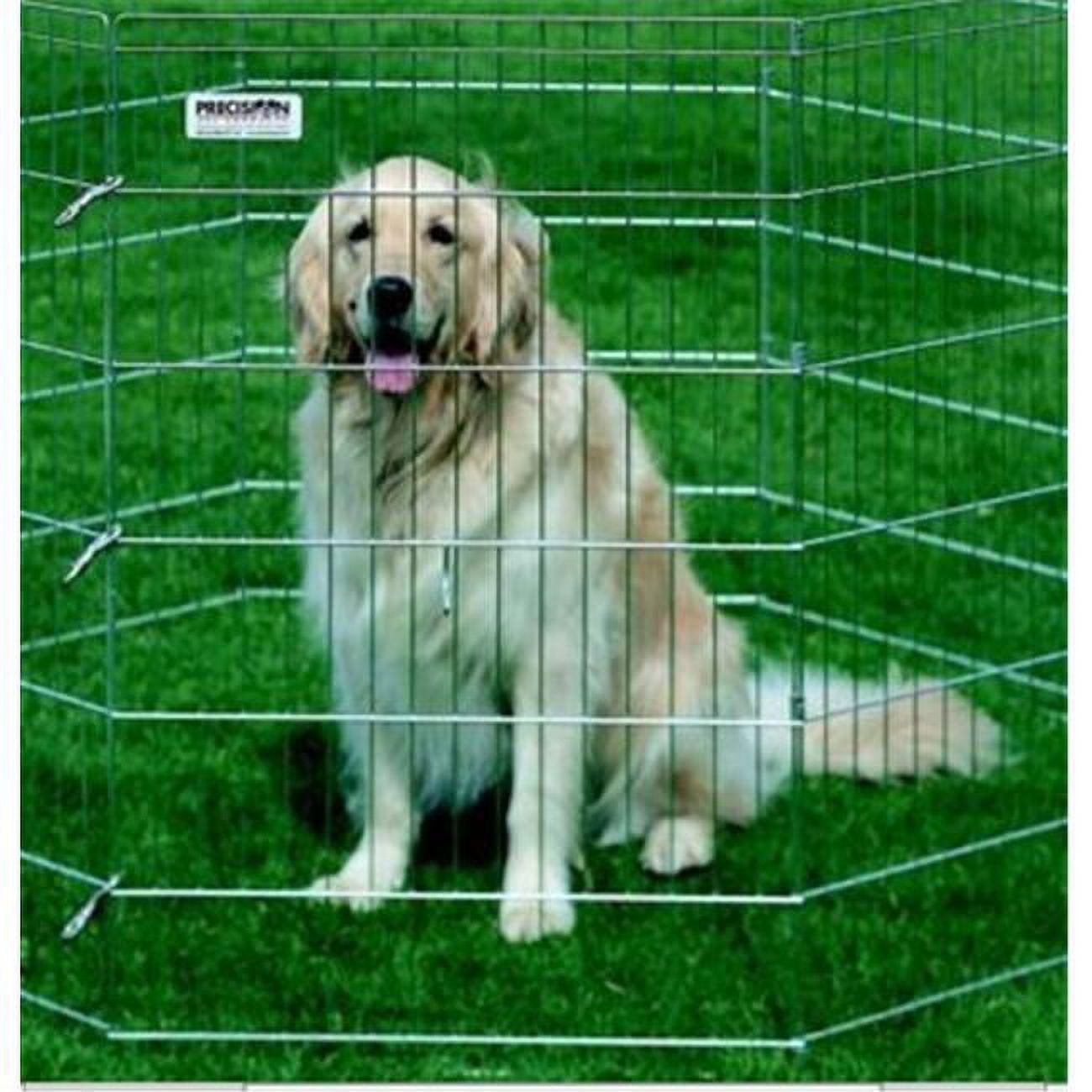 Precision Pet 1210 SXP30 B 30 Inch High Silver Exercise Pen Top With Snaps