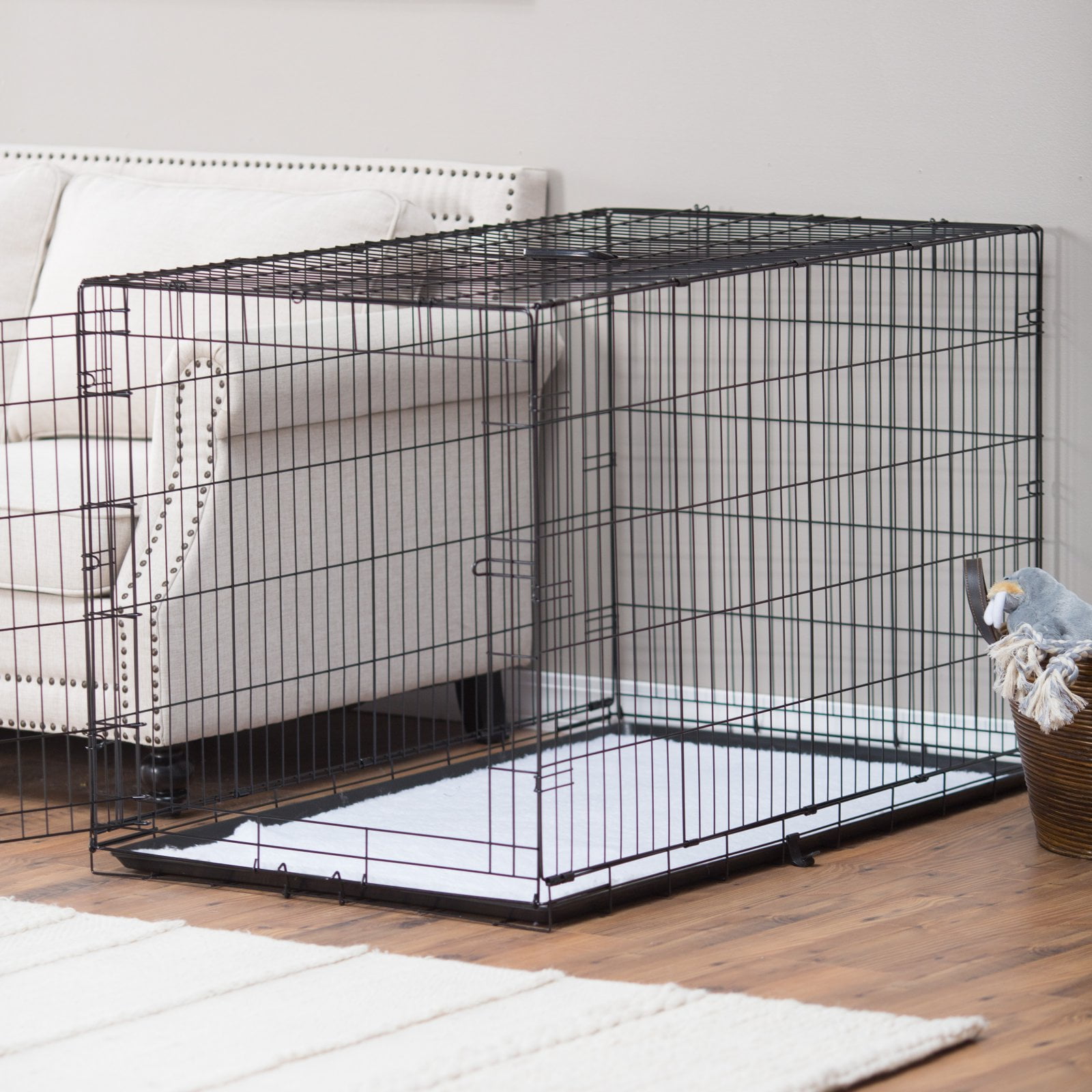 Precision Pet Products 36" Metal Pet Crate for Dogs with Mat