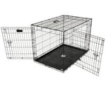 Precision Pet Products Two Door Provalue Wire Dog Crate, 42 Inch, For Pets 70-90 lbs, With 5-Point Locking System