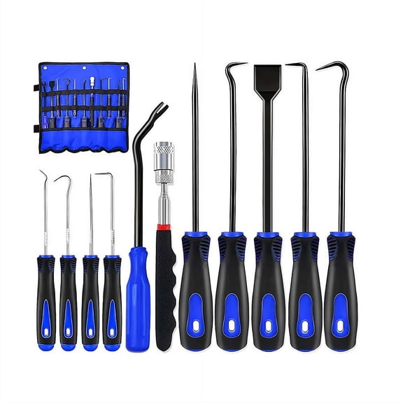 Precision Pick and Hook Tool Set, Hardened Steel Seal Remover for O-Rings, Gaskets, Hose Spacers, Automotive Electronic Repair Mechanics Hand Tools