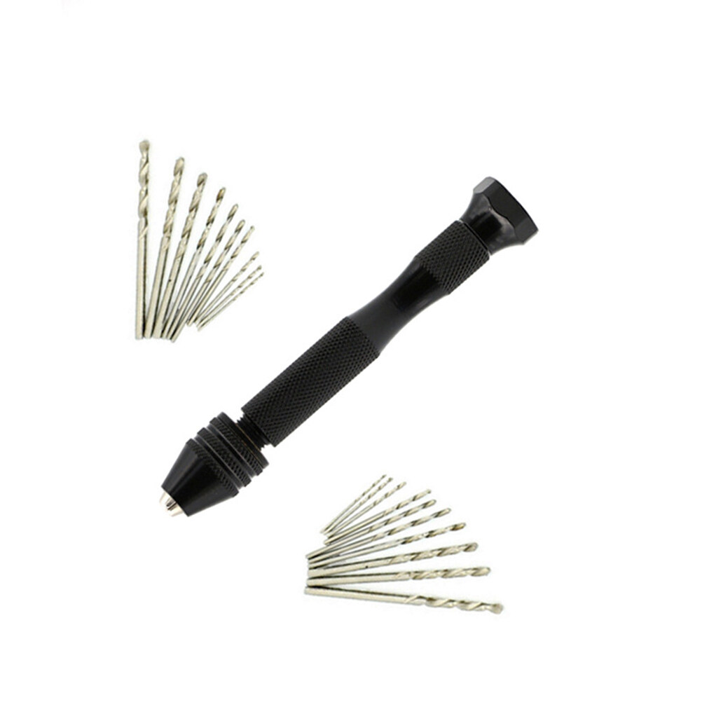 Precision Pin Vise Hand Drill with Drill Bits Set of 20 Pieces Rotary
