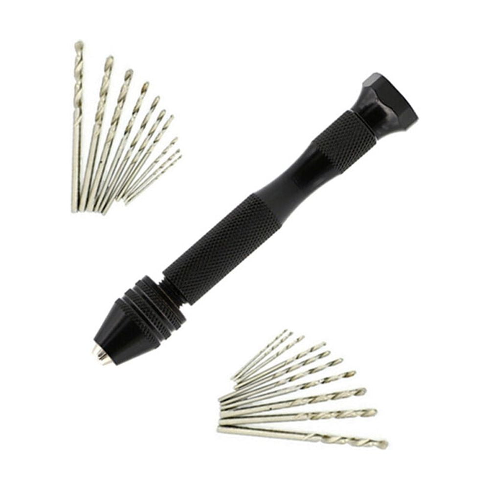  4.05 inch Pin Vise Hand Drill with 20 Pieces 0.5-2.5mm