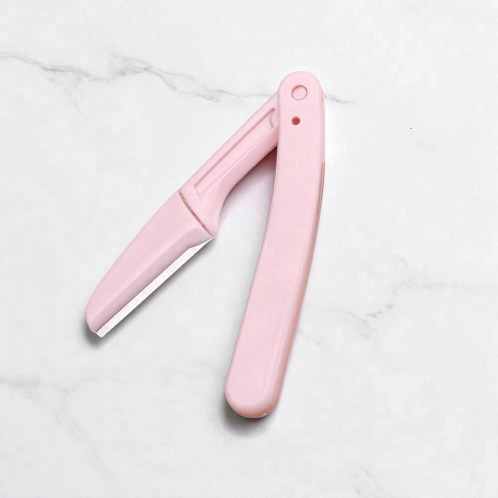 Simple Razor Eyebrow Precision Pink Folding Eyebrow Razor Easy Trimmer for Beginners ...