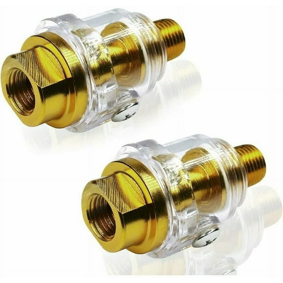 Precision Pneumatic Tool Oiler, Automatic Air Line Oiler for Professional Pneumatic Accessories, Brass Plastic Construction, In-Line Air Tool Lubricator, For Industrial Use (2)
