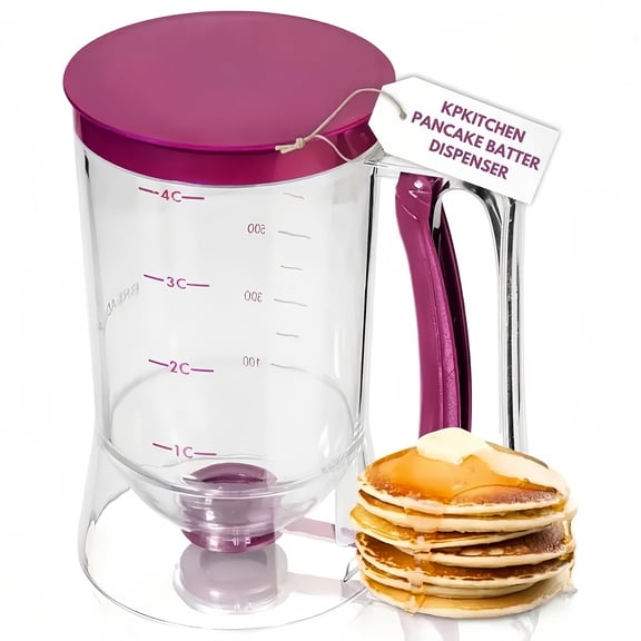 Precision Pour No Mess Pancake Batter Dispenser, Compact Universal Baking Tool for All Batters, Multi-Use Batter Maker for Halloween & Christmas Baking