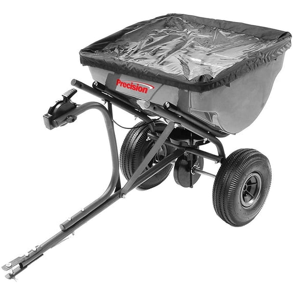 Precision Products 100-Pound Capacity Tow-Behind Semi-Commercial Broadcast Spreader TBS4500PRCGY — Residential Use, Standard Application