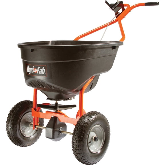 Precision Products Inc.-Commercial Broadcast Spreader with direct Rod Control- Black 130 Pound