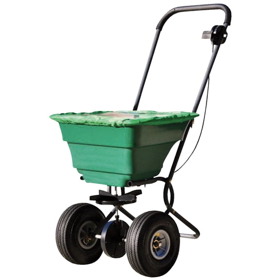 Precision Products Precision 75 Lb. Self-Lubricating Push Broadcast Fertilizer Spreader — Outdoor & Indoor Plant Use, Easy Application
