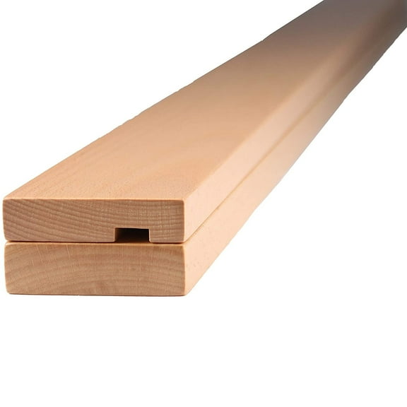 Precision Quilting Tools Quilt Hanger Rack, Modern Wood, Clamp for Quilts, 48" Light Stain