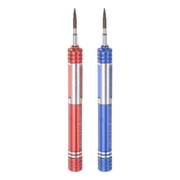 Precision Screwdriver 0.8mm Star 5 Point Magnetic Head Manual Pen Shape for Electronics Repair, 2 Pack
