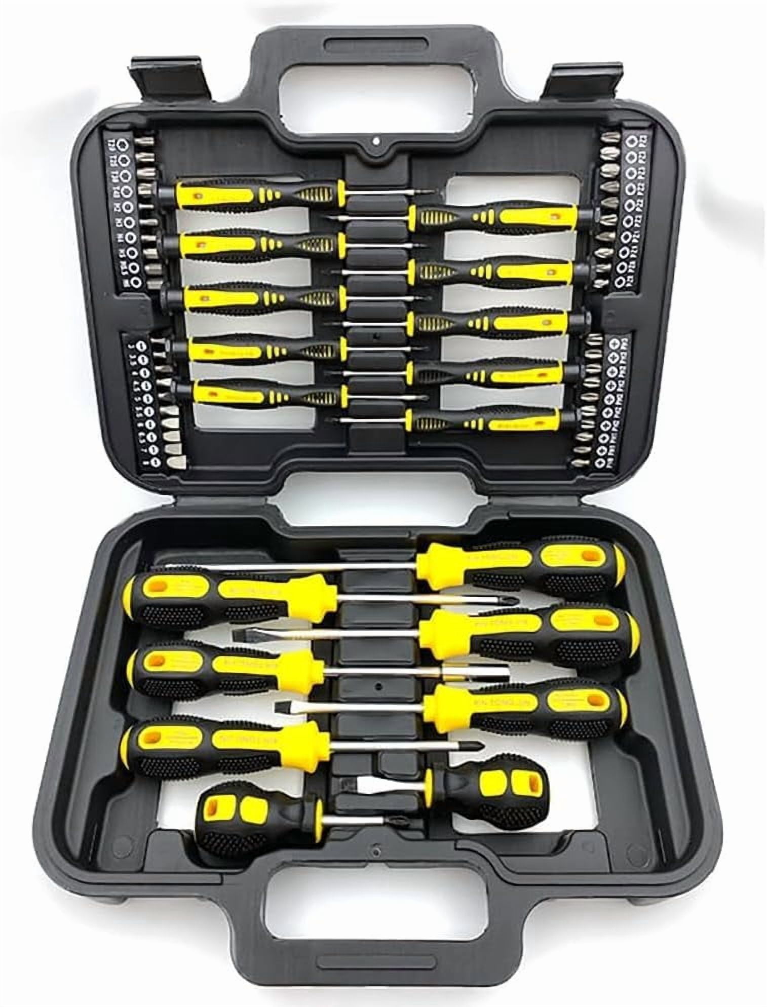 Precision Screwdriver 58-Piece Screwdriver Set with Storage Case, Including Phillips/Pozidriv/Torx/Hex/Flat, Easy to Carry and Durable, Suitable for Household Repairs, Home Improvement