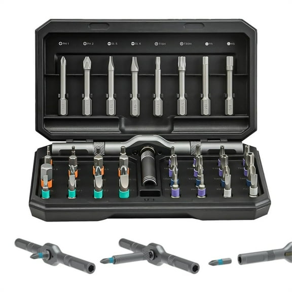 Precision Screwdriver Bit Set with Magnetic Holder, 42-Piece Multi-Size Repair Kit for Electronics, Home and DIY Projects