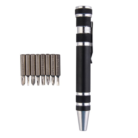 Precision Screwdriver Pen Style Mini Torx Slotted Screw Driver Multi-Tool 8 in 1