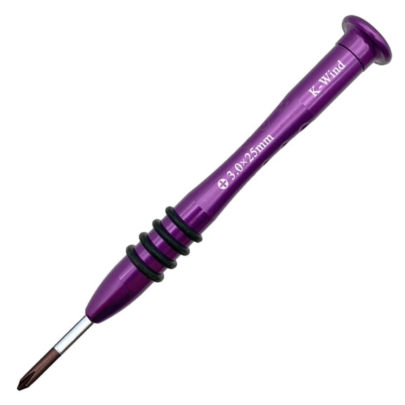 Precision Screwdriver Phillips #0 3mm, S2 Steel Head with Magnetism, Rotating Cap, Anti-slip Grip, Micro Electronic Screwdriver for Small Cross Recess Screw
