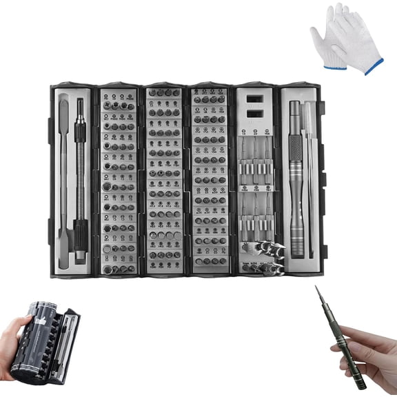 Precision Screwdriver Set,128 In 1 Precision Screwdriver Set,Screwdriver Bit Set,Professional Magnetic Mini Repair Tool Kit For Computer, Phone, Watch, Eyeglass.