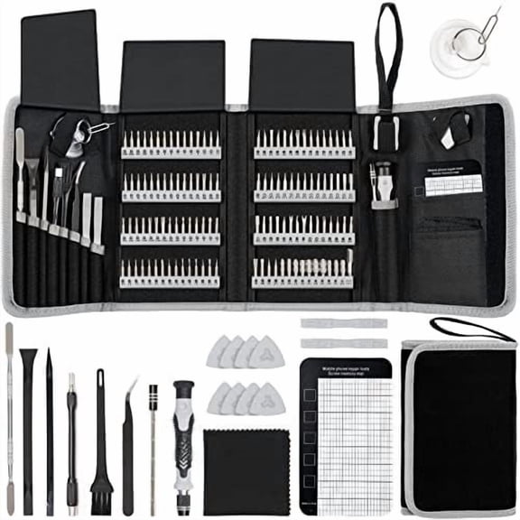 Precision Screwdriver Set 142-Piece Computer Tool Kit Magnetic Screwdriver Set Laptop Screwdriver Kit Electronic Repair Kit Tech Toolkit for PC, Phone, Macbook, Nintendo, PS4, Xbox Controller