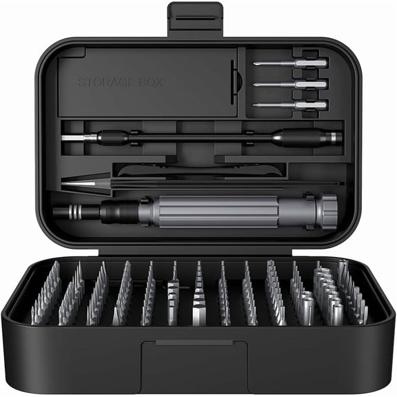 Precision Screwdriver Set, 150 in 1 Electronics Tool Kit with 120 Bits Magnetic Screwdriver Set & 30-bit Tool Set Handy Repair Tool for Computer Phone Watch Camera Laptop, Black