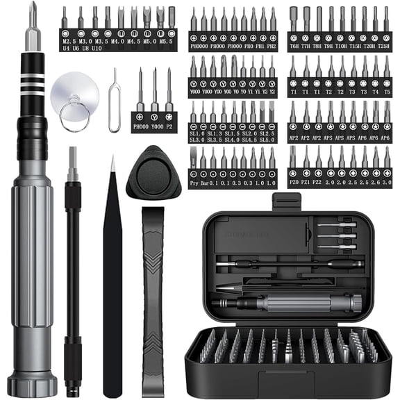 Precision Screwdriver Set 150-in-1 Small with Case, Electronics Repair Tool set for PC, Computer, Laptop,iPhone,Macbook,glasses,Doorbell, Watche,PS5, Xbox Controller, RC, (Black)