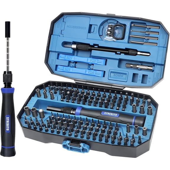 Precision Screwdriver Set 153 in 1 Small Magnetic Screwdriver Set with Case, Electronic Repair Tool Kit for Computer, Laptop, iPhone, Macbook, PC, PS5, Xbox Controller, RC, Jewelers, Glasses