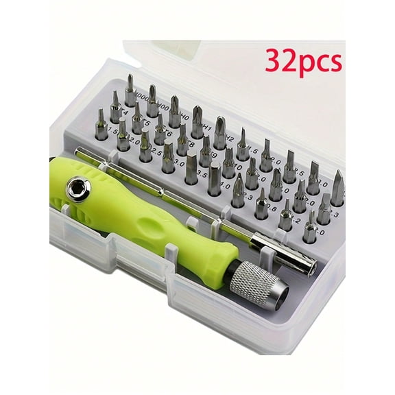 Precision Screwdriver Set 32pcs Mini Magnetic Cross Flat Head Screwdriver Convenient To Carry For Repairing Cars Furniture Smartphones Cameras Small Tools