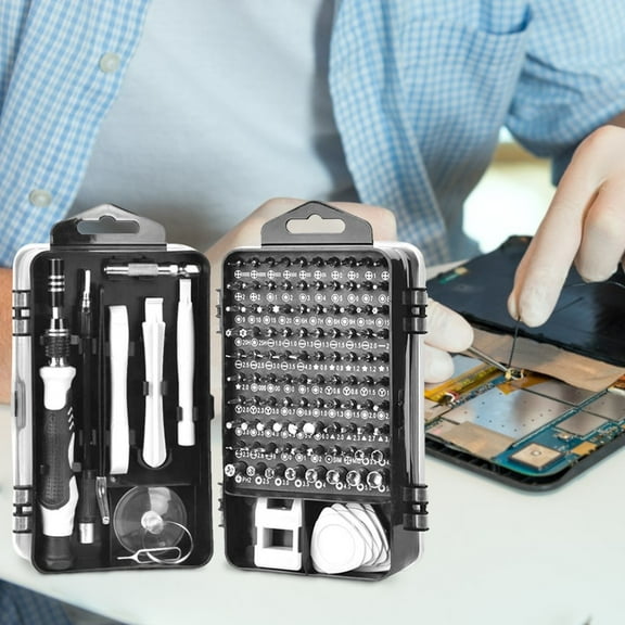Precision Screwdriver Set under $5! Yrmaups 115 in 1 Precision Screwdriver Set, Torx and Phillips Bit Kit, Flexible Shaft, for Phone, Laptop, Electronics Repair, Watch, Glasses, DIY Projects