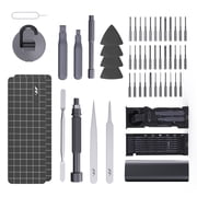 Precision Screwdriver Set 60-Pieces Hobby and Repair Set DIY PC Phone Hardware Electronic Devices Repair Watch Portable Compact 4mm Bits Slim Rotating Screwdriver Tweezers