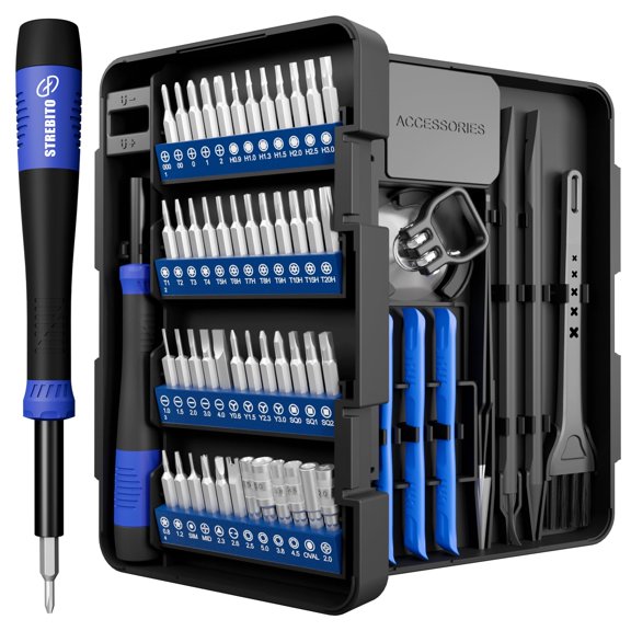 Precision Screwdriver Set 64-piece with Torx, Triwing, Gamebit