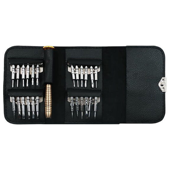 Precision Screwdriver Set, Black Electronics Repair Tool, 25-In-1 Precision Screwdriver Set, Electronics Repair Tool Kit for Computer Laptop Tablet Game Console, by Goohae