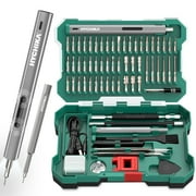 HYCHIKA Electric Screwdriver Set, 67-in-1 Kit with 52 Magnetic Bits & LED Light for Electronics Repair