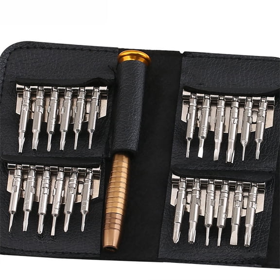 Precision Screwdriver Set Electronic Kit Small 25 in 1 Tool for PC Watch Jewelry Home Improvement, Black