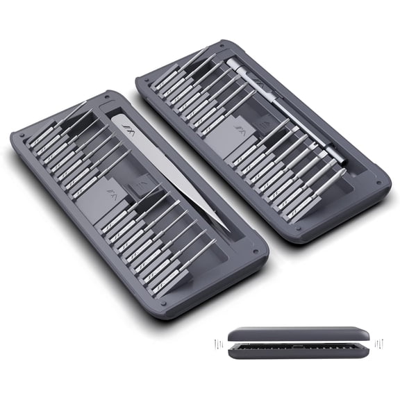 Precision Screwdriver Set with Tweezers Repairing Magnetic Screwdriver Kit of 30 Pieces SNAP to GO Precision Repair Tools with Bits for Electronics PC Laptop Tablet Repair DIY