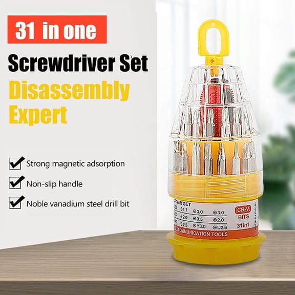 Precision Screwdriver Set, Upgarded 31 in 1 Magnetic Screwdriver with Storage Case, Screwdriver Repair Tool for Computer, Cell Phone, Glasses, Bike